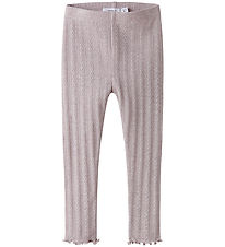 Name it Leggings - Rib - NmfBlitta - Lilac Marble/Melange