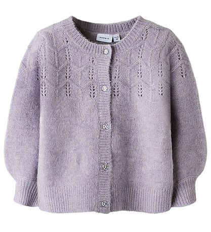 Name It Cardigan - Strik - NmfBatrilla - Lavender Gray