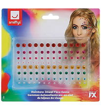 Smiffys Ansigtssmykker - Rainbow Jewel - Multi