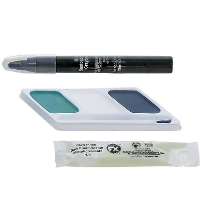 Smiffys Ansigtsmaling - Selvlysende skelet  - Blac