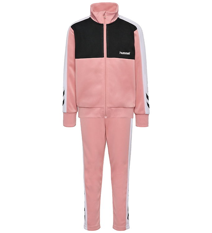 Hummel Træningssæt - hmlJR - Sort/Rosa/Hvid