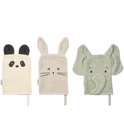 Liewood Vaskeklude - Sylvester - 3-Pak - Dove blue mix