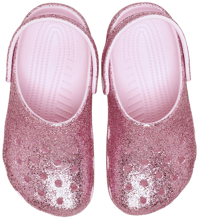 Crocs Sandaler – Chunky Glitter Clog T – Pink Milk