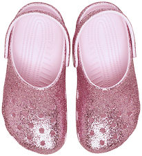 Crocs Sandaler - Chunky Glitter Clog K - Pink Milk
