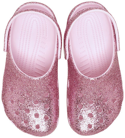 Crocs Sandaler - Chunky Glitter Clog K - Pink Milk