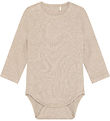 Fixoni Bodysuit l/s - Rib - Pure Cashmere Melange