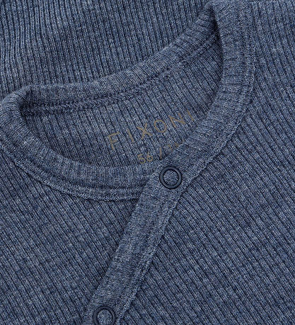 Fixoni Slå-om Body l/æ - Rib - Vintage Indigo Melange