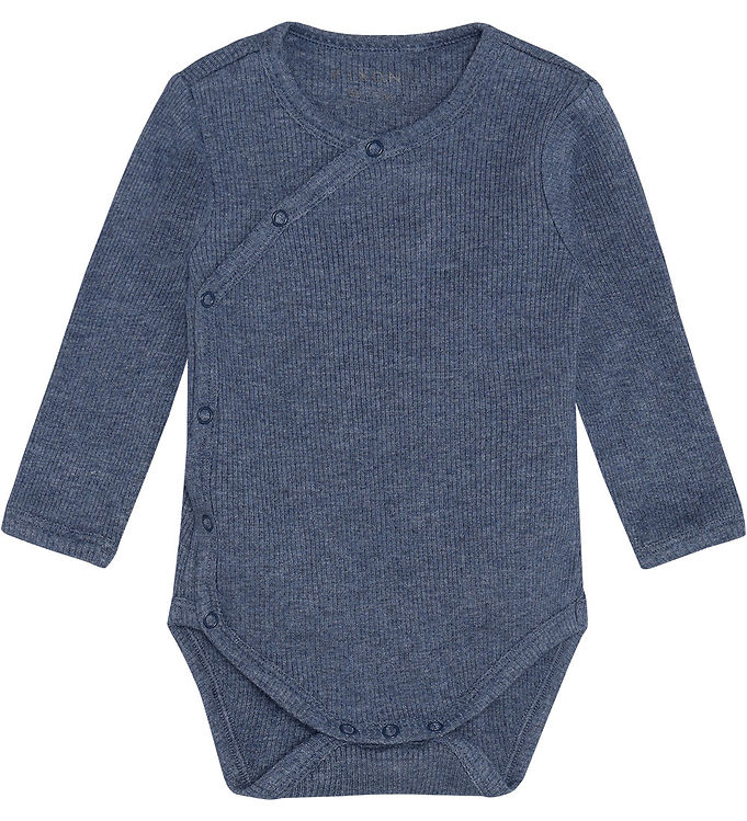 Fixoni Slå-om Body l/æ - Rib - Vintage Indigo Melange billede