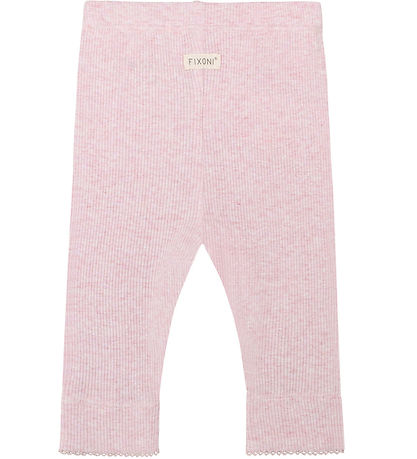 Fixoni Leggings - Rib - Bleached Mauve Melange