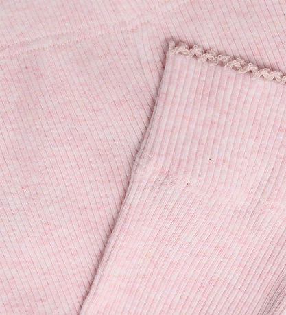 Fixoni Leggings - Rib - Bleached Mauve Melange