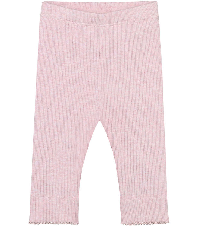 Fixoni Leggings - Rib - Bleached Mauve Melange billede