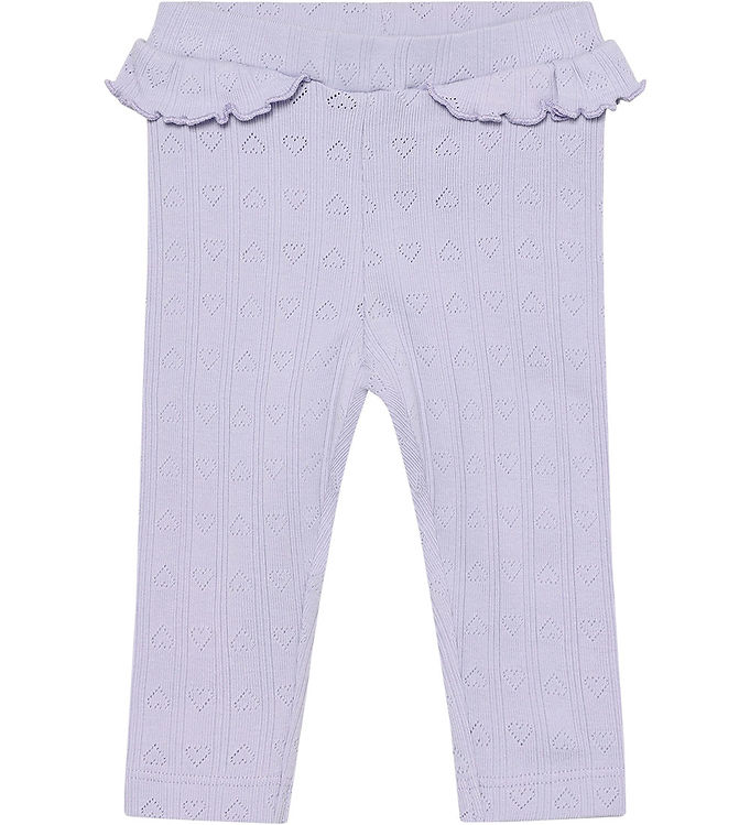 En Fant Leggings - Pointelle - Purple Heather billede