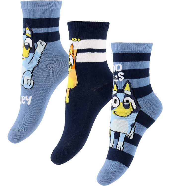 Name It Strømper - NmmJustin - 3-pak - Bluey - Navy Blazer/3 Pac