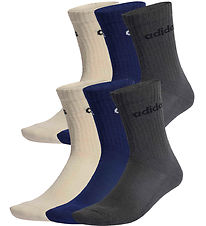 adidas Performens Strømper - 6-pak - C Lin Crew - Wonalu/Dkblue/