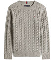 Tommy Hilfiger Blouse - Knitted - Cable - Mid Grey HeatherGrey