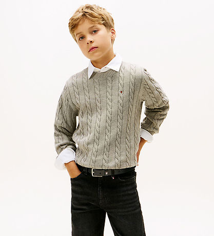 Tommy Hilfiger Blouse - Knitted - Cable - Mid Grey HeatherGrey