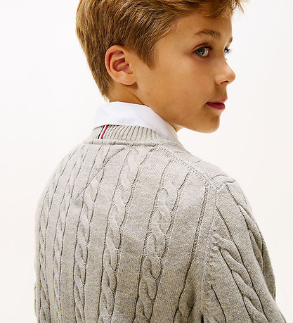 Tommy Hilfiger Blouse - Knitted - Cable - Mid Grey HeatherGrey