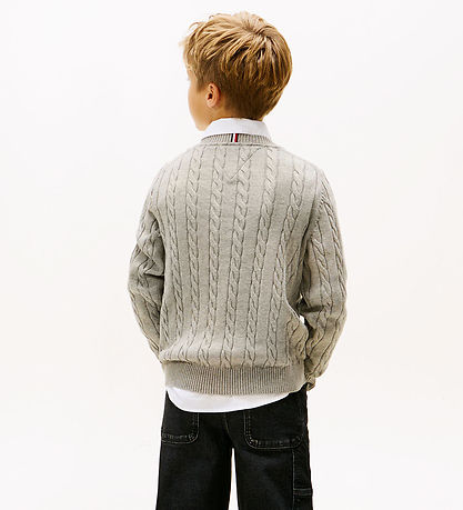 Tommy Hilfiger Blouse - Knitted - Cable - Mid Grey HeatherGrey