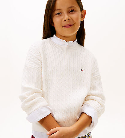 Tommy Hilfiger Bluse - Strik - Ivory Silk