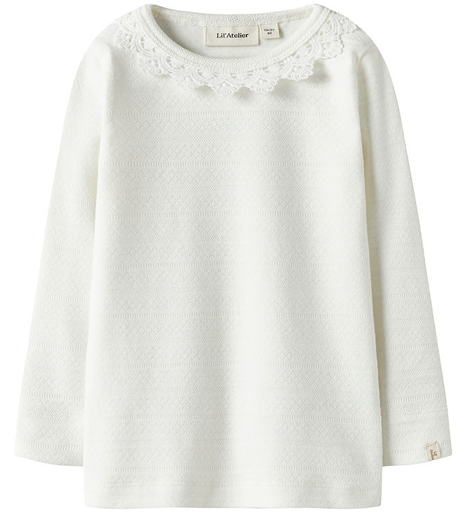 Lil' Atelier Bluse - Blonder/Hulmønster - NmfTapia - Coconut Mil