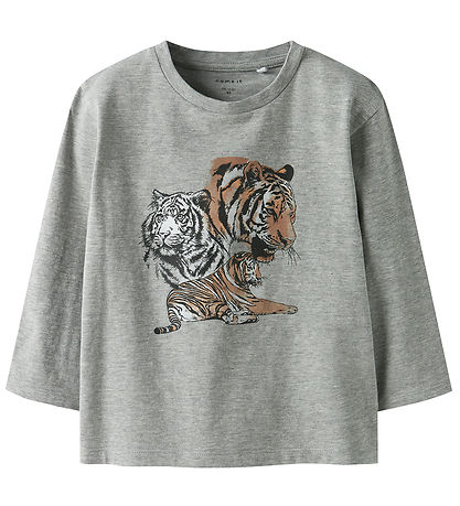 Name It Bluse - NmmThornton - Grey Melange