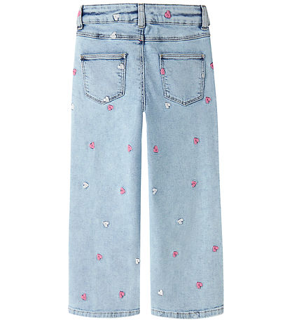 Name It Jeans - NmfRose - Noos - Lgt. Blue Bleached Denim/Hearts