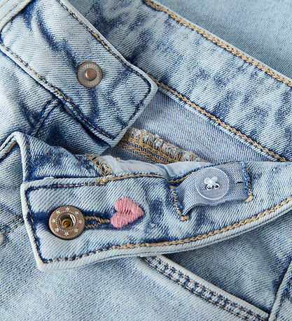 Name It Jeans - NmfRose - Noos - Lgt. Blue Bleached Denim/Hearts