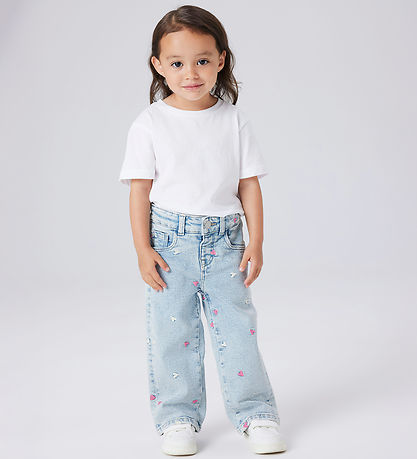 Name It Jeans - NmfRose - Noos - Lgt. Blue Bleached Denim/Hearts