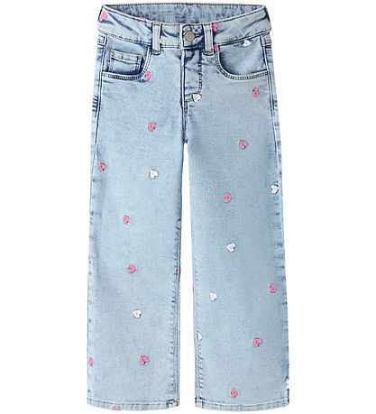 Name It Jeans - NmfRose - Noos - Lgt. Blue Bleached Denim/Hearts