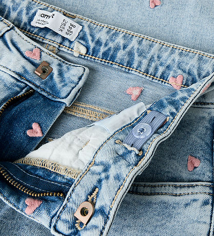 Name It Jeans - Noos - NkfRose - Lgt. Blue Bleached Denim/ Heart