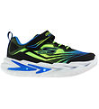 Skechers Sko m. Lys - Flex Glow Ultra - Blue/ Lime