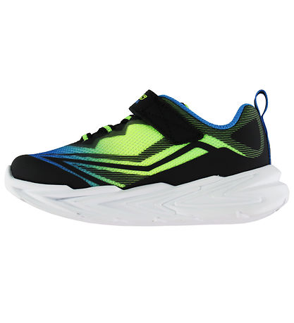 Skechers Sko m. Lys - Flex Glow Ultra - Blue/ Lime