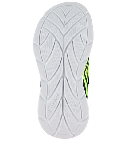 Skechers Sko m. Lys - Flex Glow Ultra - Blue/ Lime