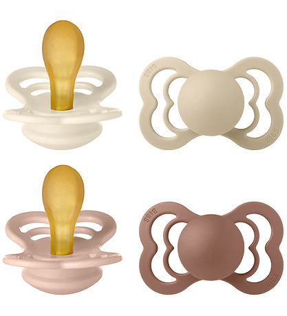BIBS Supreme Sutter - Str. 2 - 4-pak - Symmetrisk - Blush/ Ivory