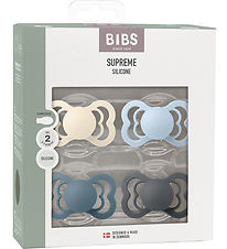 BIBS Supreme Sutter - Str. 2 - 4-pak - Symmetrisk - Ivory/ Baby