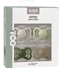 BIBS Supreme Sutter - Str. 2 - 4-pak - Symmetrisk - Sand/ Sage/