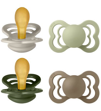 BIBS Supreme Sutter - Str. 2 - 4-pak - Symmetrisk - Sand/ Sage/