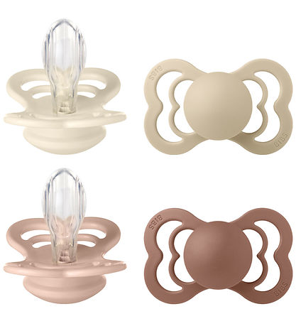 BIBS Supreme Sutter - Str. 2 - 4-pak - Symmetrisk - Blush/ Ivory