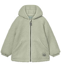 Mini A Ture Fleecejakke - Teddy - MatLiff - Dessert Sage