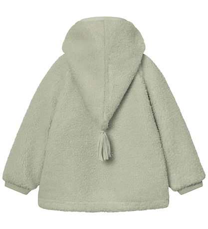 Mini A Ture Fleecejakke - Teddy - MatLiff - Dessert Sage