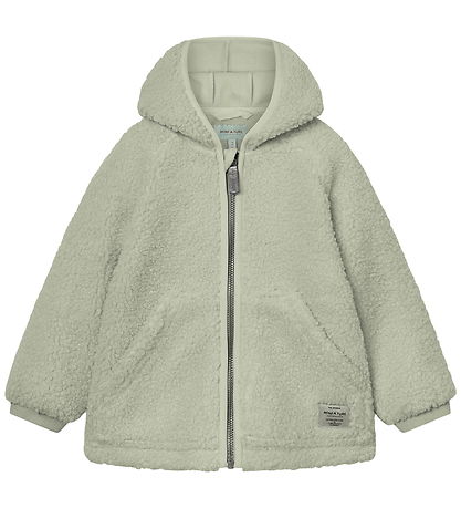 Mini A Ture Fleecejakke - Teddy - MatLiff - Dessert Sage