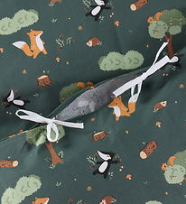 Nørgaard Madsen Sengetøj - Baby - Grøn m. Ræve I Skoven