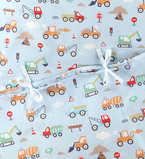 Nørgaard Madsen Sengetøj - Baby - Lyseblå m. Maskiner