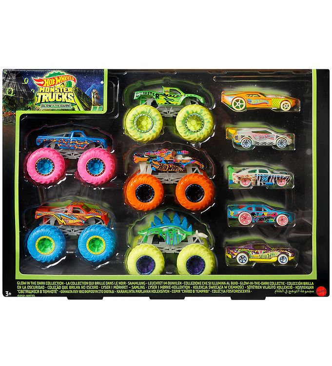 Hot Wheels Biler - 10-pak - Glow In The Dark