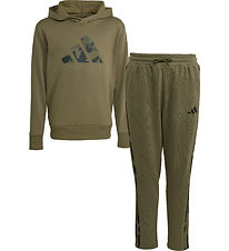adidas Performance Sweatsæt - J CAMO TS - OLISTR/BLACK