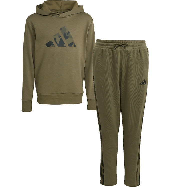 adidas Performance Sweatsæt - J CAMO TS - OLISTR/BLACK