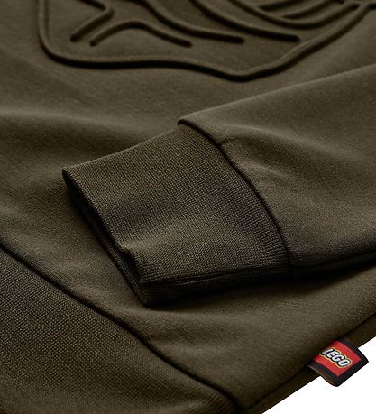 LEGO® Ninjago Hættetrøje - LWSaku 702 - Armygrøn m. Ninja