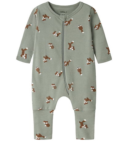 Name It Natdragt - Noos - NbmNightsuit - 2-pak - Shadow/W/Alumin