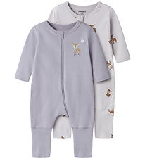 Name It Natdragt - Noos - NbfNightsuit - 2-pak - Lilac Marble/W/