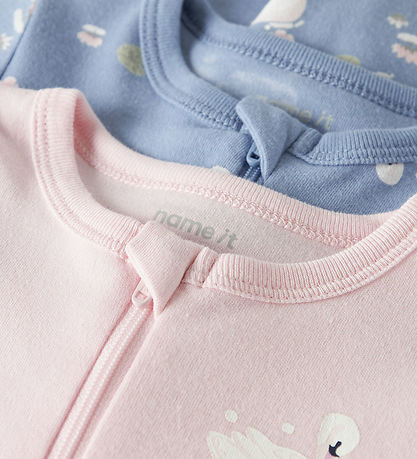 Name It Natdragt - Noos - NbfNightsuit - 2-pak - Endless Sky/W/B